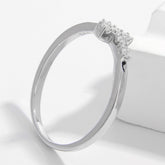 Silver Zircon Cross Ring 925 Sterling Silver