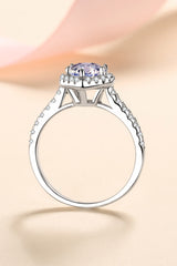 Moissanite Heart-Shaped 1 Carat Ring