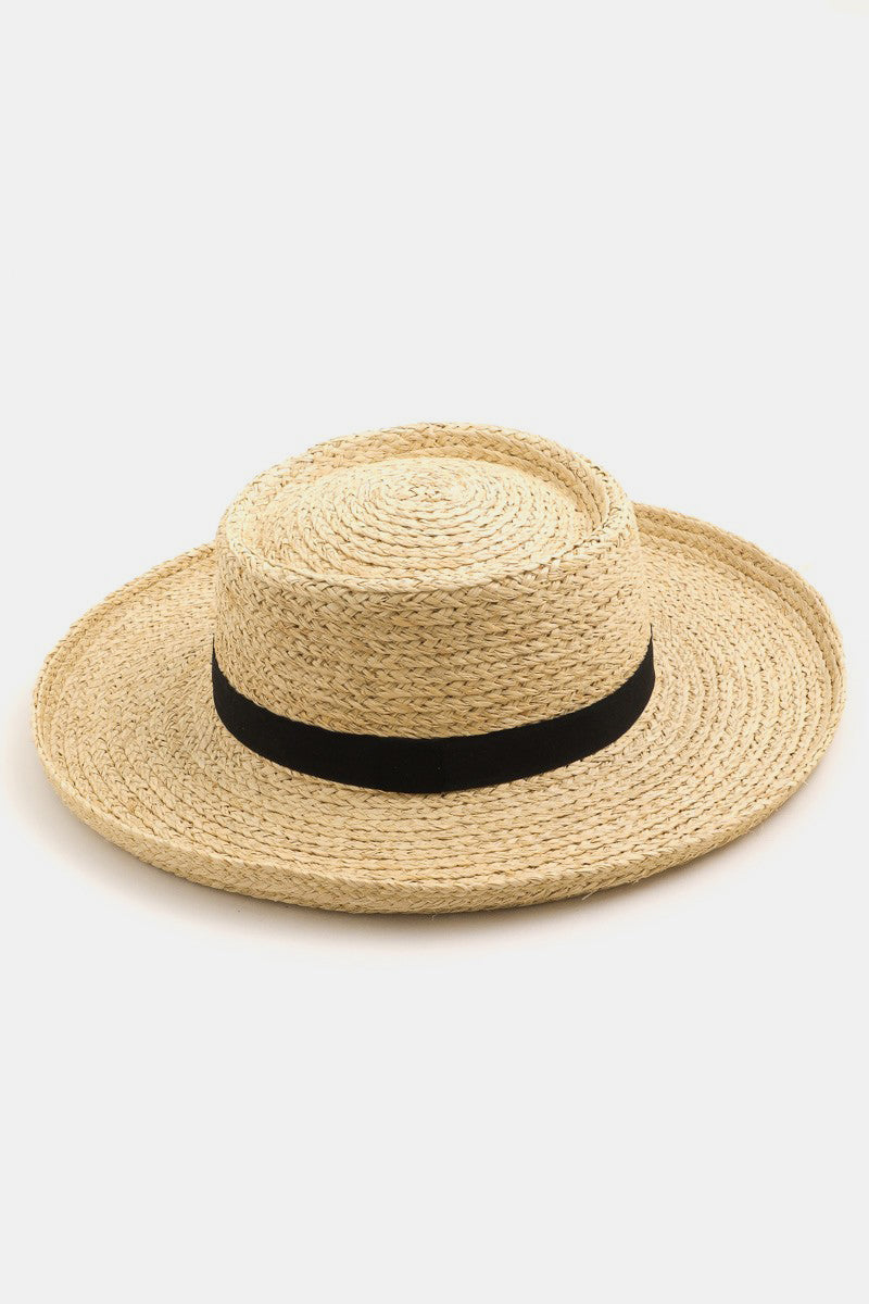 Wide Brim Straw Weave Hat